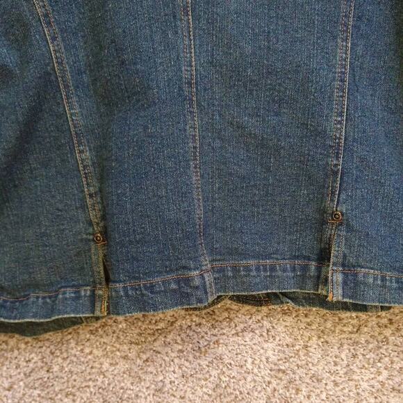 CJ Banks Embroidered Denim Jacket Size X (14W) - Picture 9 of 12